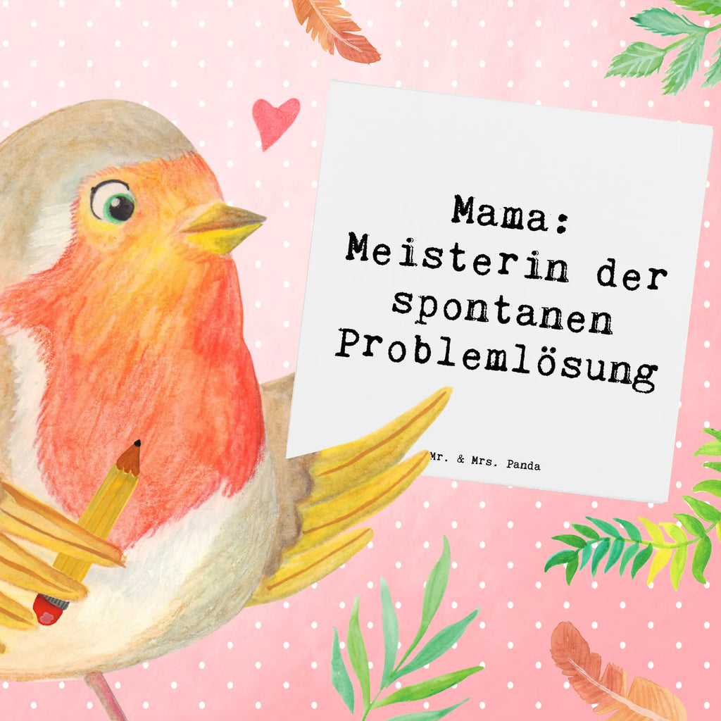 Deluxe Card Saying Mama: Meisterin der spontanen Problemlösung Grußkarte, Hochwertige Grußkarte, Karte, Hochzeitskarte, Einladungskarte, Hochwertige Klappkarte, Glückwunschkarte, Klappkarte, Geburtstagskarte, Familie, Vatertag, Muttertag, Bruder, Schwester, Mama, Papa, Oma, Opa