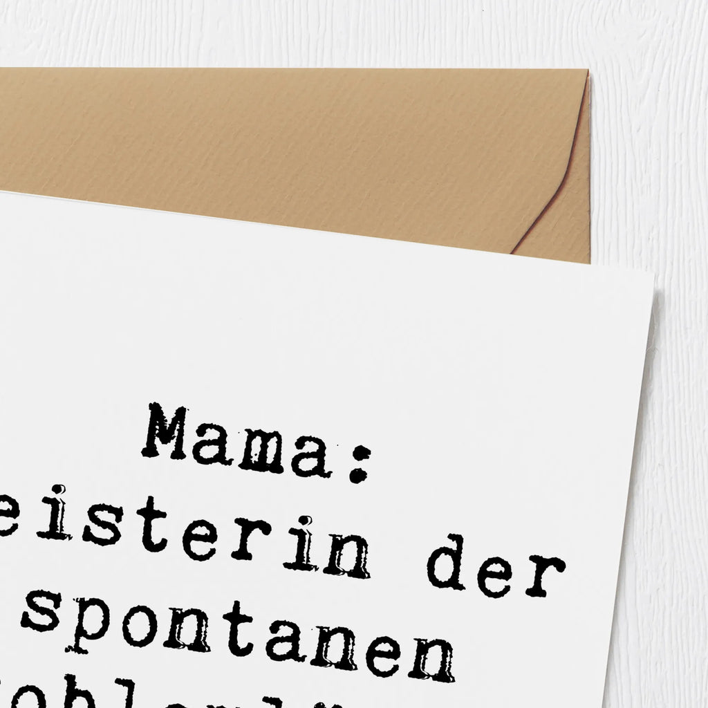 Deluxe Card Saying Mama: Meisterin der spontanen Problemlösung Grußkarte, Hochwertige Grußkarte, Karte, Hochzeitskarte, Einladungskarte, Hochwertige Klappkarte, Glückwunschkarte, Klappkarte, Geburtstagskarte, Familie, Vatertag, Muttertag, Bruder, Schwester, Mama, Papa, Oma, Opa