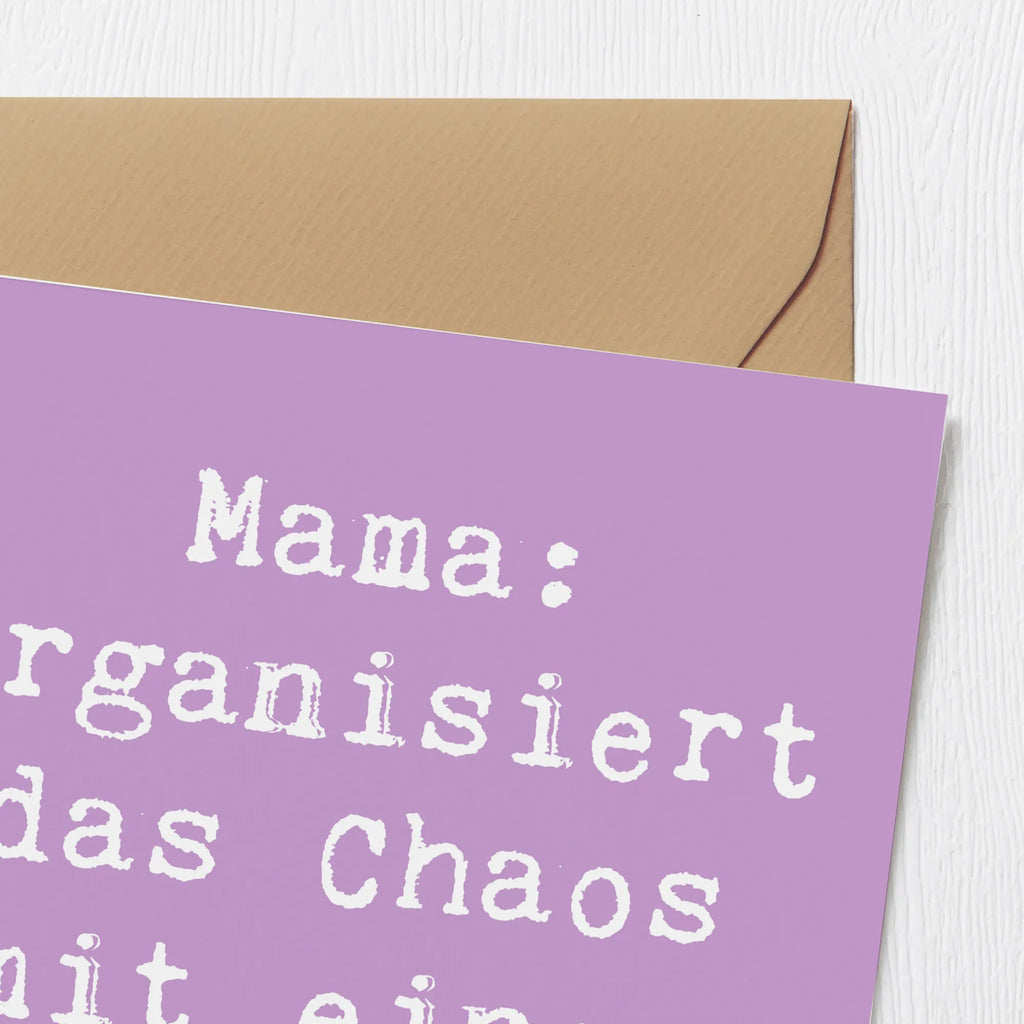 Deluxe Karte Spruch Mama Ordnung Geburtstagskarte, Glückwunschkarte, Karte, Hochwertige Grußkarte, Einladungskarte, Hochwertige Klappkarte, Klappkarte, Hochzeitskarte, Grußkarte, Familie, Vatertag, Muttertag, Bruder, Schwester, Mama, Papa, Oma, Opa