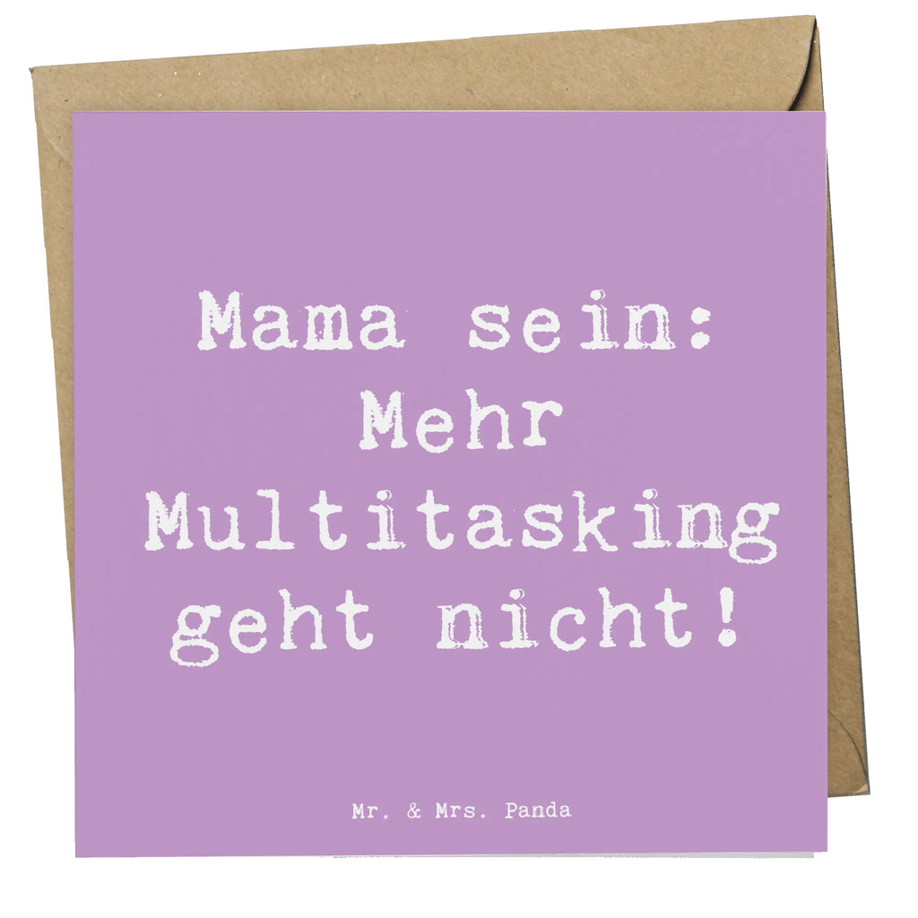 Deluxe Card Saying Mama sein: Mehr Multitasking geht nicht! Glückwunschkarte, Grußkarte, Karte, Hochzeitskarte, Geburtstagskarte, Einladungskarte, Klappkarte, Hochwertige Grußkarte, Hochwertige Klappkarte, Familie, Vatertag, Muttertag, Bruder, Schwester, Mama, Papa, Oma, Opa