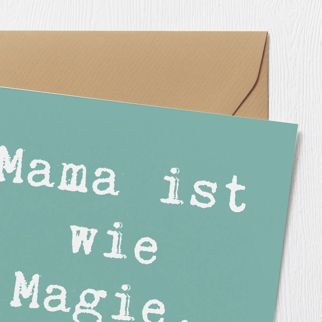 Deluxe Karte Spruch Magische Mama Einladungskarte, Karte, Klappkarte, Hochzeitskarte, Hochwertige Klappkarte, Glückwunschkarte, Geburtstagskarte, Hochwertige Grußkarte, Grußkarte, Familie, Vatertag, Muttertag, Bruder, Schwester, Mama, Papa, Oma, Opa