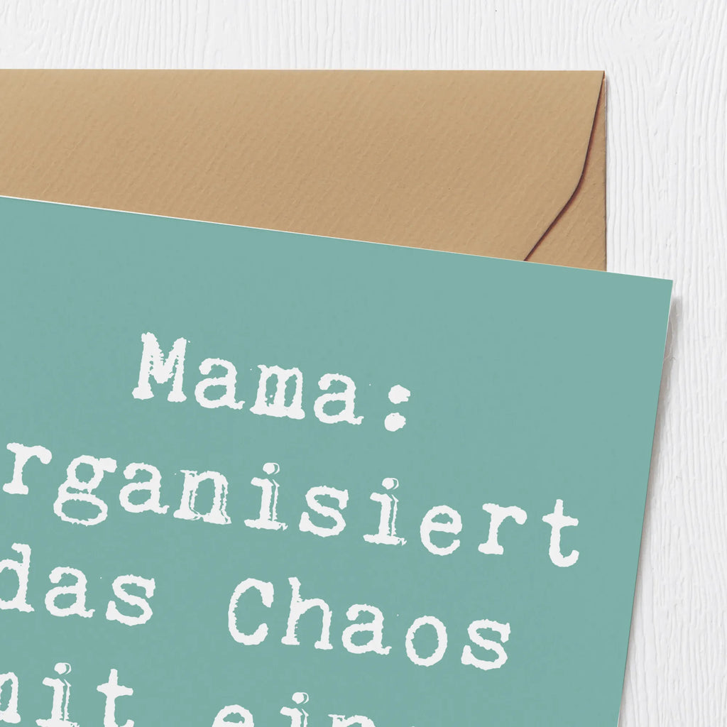 Deluxe Karte Spruch Mama Ordnung Geburtstagskarte, Glückwunschkarte, Karte, Hochwertige Grußkarte, Einladungskarte, Hochwertige Klappkarte, Klappkarte, Hochzeitskarte, Grußkarte, Familie, Vatertag, Muttertag, Bruder, Schwester, Mama, Papa, Oma, Opa