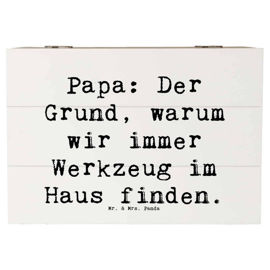 Wooden chest Saying Papa: Der Grund, warum wir immer Werkzeug im Haus finden. Geschenkdose, Holzkiste, XXL, Truhe, Dekokiste, Aufbewahrungsbox, Kiste, Erinnerungskiste, Schatzkiste, Schatulle, Erinnerungsbox, Geschenkbox, Familie, Vatertag, Muttertag, Bruder, Schwester, Mama, Papa, Oma, Opa