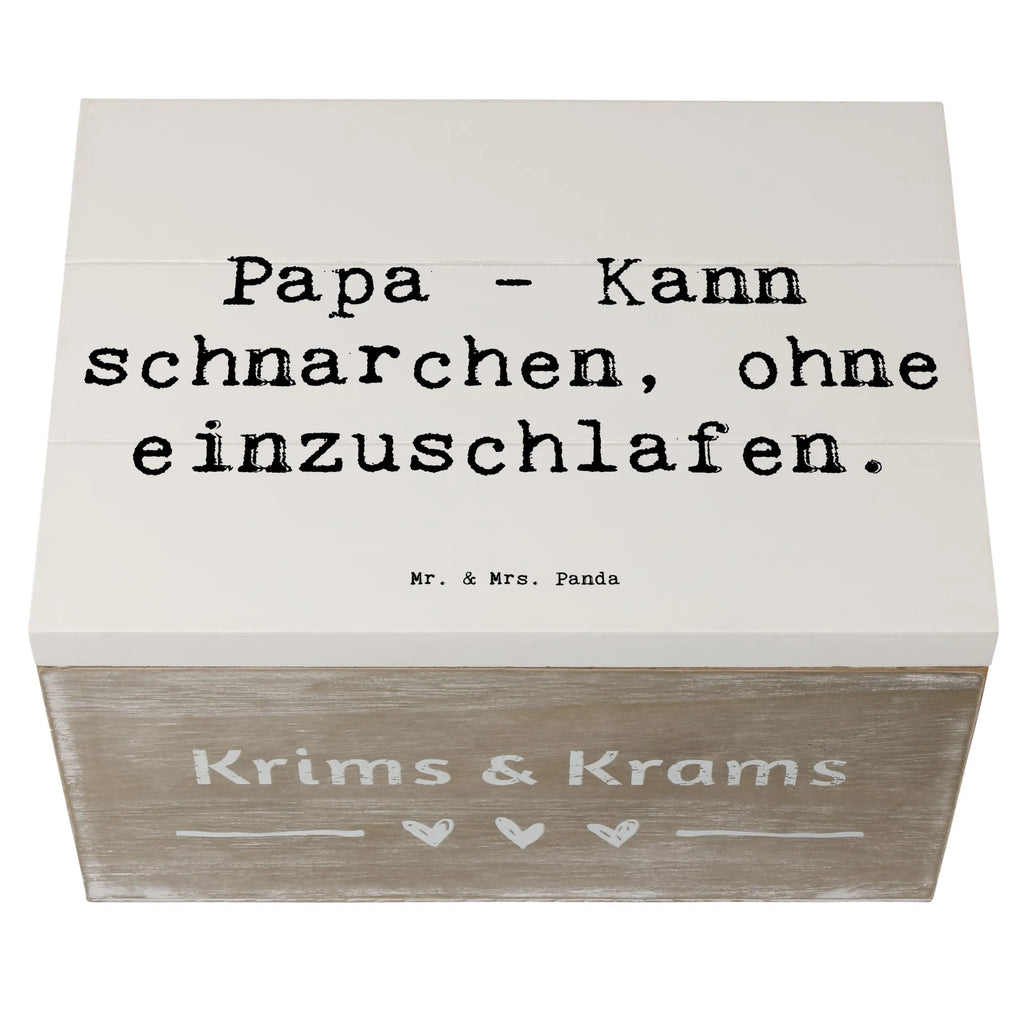 Holzkiste Spruch Papa Schnarchen Geschenkdose, Erinnerungskiste, Dekokiste, Kiste, Schatzkiste, Geschenkbox, Schatulle, Holzkiste, Truhe, Erinnerungsbox, XXL, Aufbewahrungsbox, Familie, Vatertag, Muttertag, Bruder, Schwester, Mama, Papa, Oma, Opa