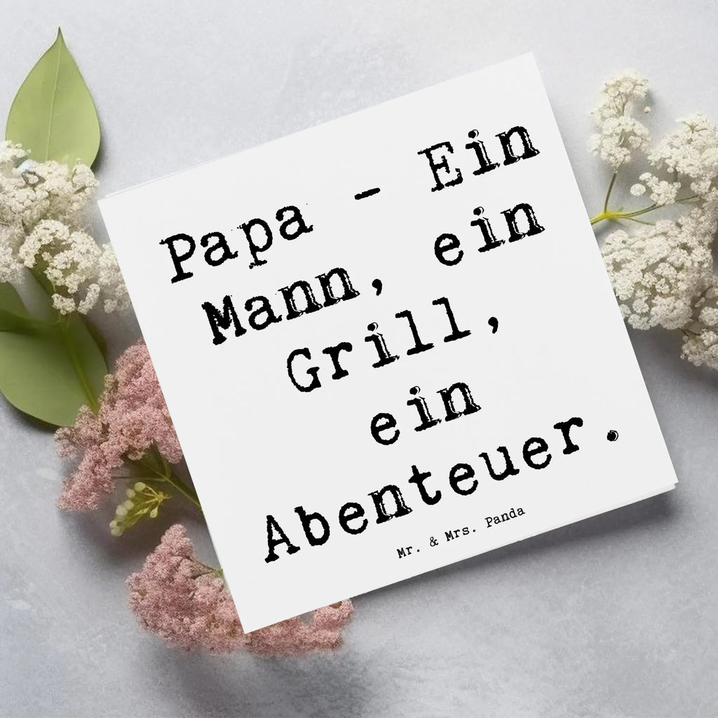 Deluxe Karte Spruch Papa Abenteuer Glückwunschkarte, Karte, Grußkarte, Klappkarte, Geburtstagskarte, Hochzeitskarte, Hochwertige Klappkarte, Einladungskarte, Hochwertige Grußkarte, Familie, Vatertag, Muttertag, Bruder, Schwester, Mama, Papa, Oma, Opa