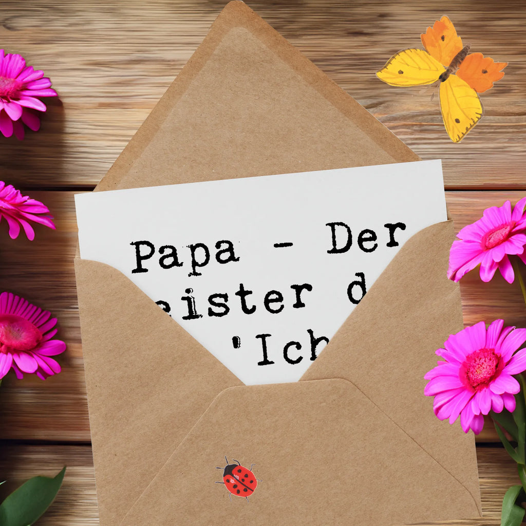 Deluxe Karte Spruch Papa Meister Hochwertige Grußkarte, Karte, Hochwertige Klappkarte, Glückwunschkarte, Klappkarte, Geburtstagskarte, Grußkarte, Hochzeitskarte, Einladungskarte, Familie, Vatertag, Muttertag, Bruder, Schwester, Mama, Papa, Oma, Opa