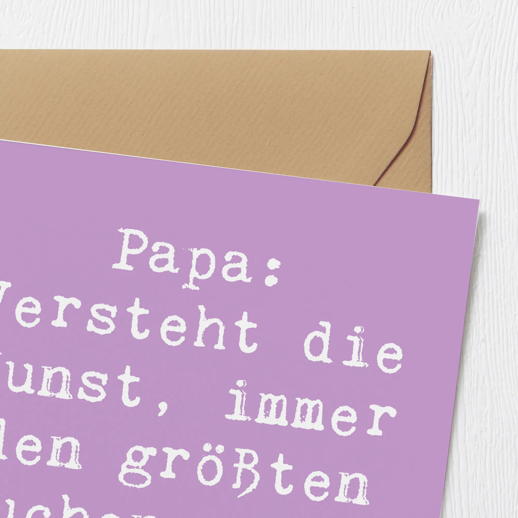Deluxe Card Saying Papa: Versteht die Kunst, immer den größten Kuchenanteil zu ergattern. Hochzeitskarte, Hochwertige Grußkarte, Geburtstagskarte, Grußkarte, Karte, Einladungskarte, Hochwertige Klappkarte, Glückwunschkarte, Klappkarte, Familie, Vatertag, Muttertag, Bruder, Schwester, Mama, Papa, Oma, Opa