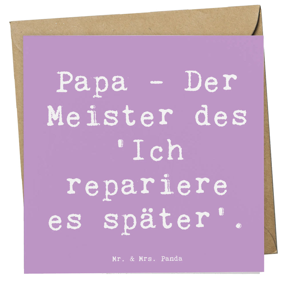 Deluxe Karte Spruch Papa Meister Hochwertige Grußkarte, Karte, Hochwertige Klappkarte, Glückwunschkarte, Klappkarte, Geburtstagskarte, Grußkarte, Hochzeitskarte, Einladungskarte, Familie, Vatertag, Muttertag, Bruder, Schwester, Mama, Papa, Oma, Opa