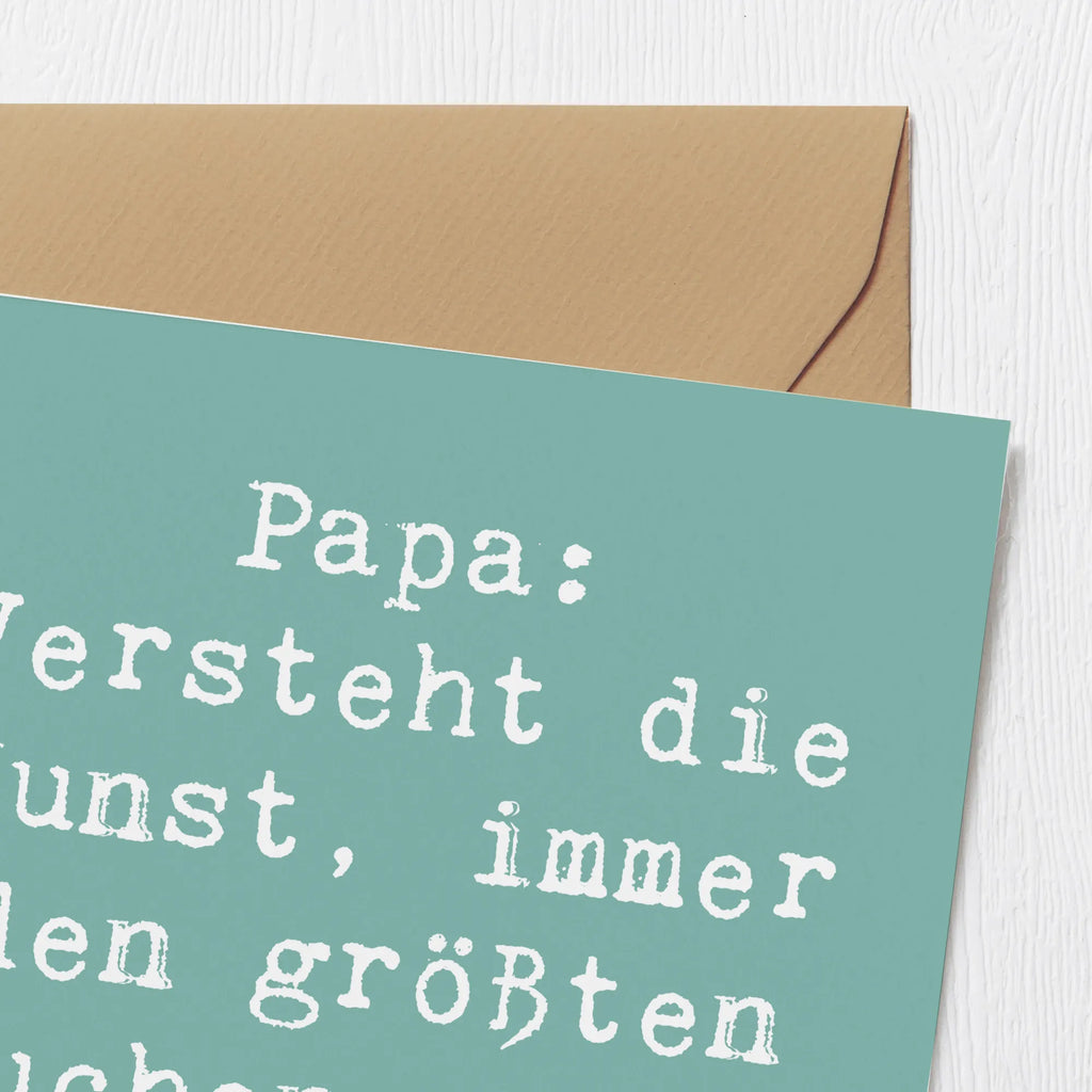 Deluxe Card Saying Papa: Versteht die Kunst, immer den größten Kuchenanteil zu ergattern. Hochzeitskarte, Hochwertige Grußkarte, Geburtstagskarte, Grußkarte, Karte, Einladungskarte, Hochwertige Klappkarte, Glückwunschkarte, Klappkarte, Familie, Vatertag, Muttertag, Bruder, Schwester, Mama, Papa, Oma, Opa