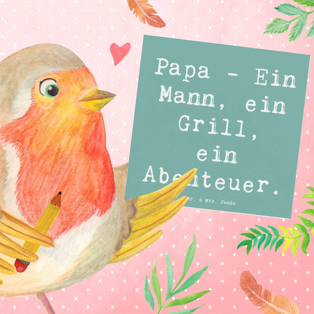 Deluxe Karte Spruch Papa Abenteuer Glückwunschkarte, Karte, Grußkarte, Klappkarte, Geburtstagskarte, Hochzeitskarte, Hochwertige Klappkarte, Einladungskarte, Hochwertige Grußkarte, Familie, Vatertag, Muttertag, Bruder, Schwester, Mama, Papa, Oma, Opa