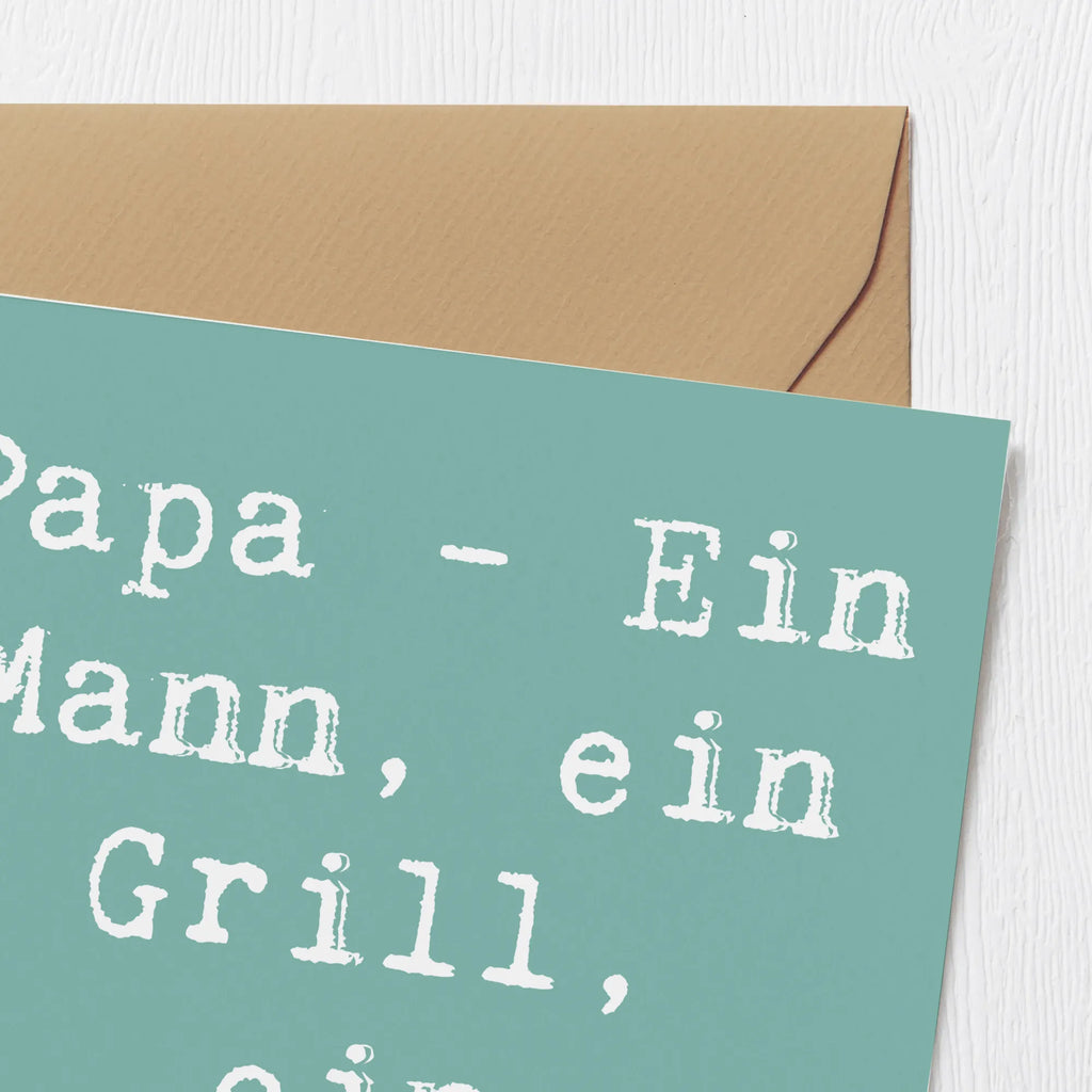Deluxe Karte Spruch Papa Abenteuer Glückwunschkarte, Karte, Grußkarte, Klappkarte, Geburtstagskarte, Hochzeitskarte, Hochwertige Klappkarte, Einladungskarte, Hochwertige Grußkarte, Familie, Vatertag, Muttertag, Bruder, Schwester, Mama, Papa, Oma, Opa