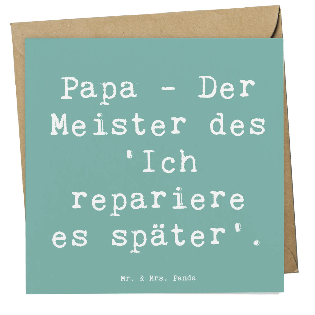 Deluxe Karte Spruch Papa Meister Hochwertige Grußkarte, Karte, Hochwertige Klappkarte, Glückwunschkarte, Klappkarte, Geburtstagskarte, Grußkarte, Hochzeitskarte, Einladungskarte, Familie, Vatertag, Muttertag, Bruder, Schwester, Mama, Papa, Oma, Opa