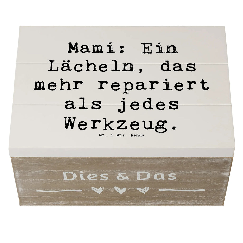 Wooden chest Saying Mami: Ein Lächeln, das mehr repariert als jedes Werkzeug. Geschenkbox, Erinnerungskiste, Dekokiste, Truhe, Kiste, Holzkiste, Erinnerungsbox, Geschenkdose, Schatulle, Schatzkiste, Aufbewahrungsbox, XXL, Familie, Vatertag, Muttertag, Bruder, Schwester, Mama, Papa, Oma, Opa