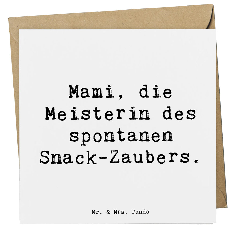 Deluxe Karte Spruch Mami Snack-Zauber Klappkarte, Karte, Hochwertige Klappkarte, Geburtstagskarte, Hochwertige Grußkarte, Glückwunschkarte, Grußkarte, Hochzeitskarte, Einladungskarte, Familie, Vatertag, Muttertag, Bruder, Schwester, Mama, Papa, Oma, Opa