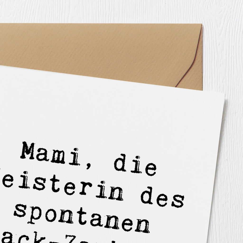 Deluxe Karte Spruch Mami Snack-Zauber Klappkarte, Karte, Hochwertige Klappkarte, Geburtstagskarte, Hochwertige Grußkarte, Glückwunschkarte, Grußkarte, Hochzeitskarte, Einladungskarte, Familie, Vatertag, Muttertag, Bruder, Schwester, Mama, Papa, Oma, Opa