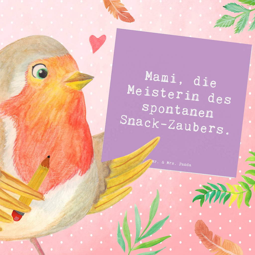 Deluxe Karte Spruch Mami Snack-Zauber Klappkarte, Karte, Hochwertige Klappkarte, Geburtstagskarte, Hochwertige Grußkarte, Glückwunschkarte, Grußkarte, Hochzeitskarte, Einladungskarte, Familie, Vatertag, Muttertag, Bruder, Schwester, Mama, Papa, Oma, Opa