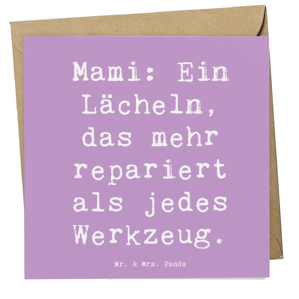 Deluxe Karte Spruch Mami Lächeln Klappkarte, Hochwertige Grußkarte, Karte, Hochzeitskarte, Geburtstagskarte, Einladungskarte, Hochwertige Klappkarte, Grußkarte, Glückwunschkarte, Familie, Vatertag, Muttertag, Bruder, Schwester, Mama, Papa, Oma, Opa