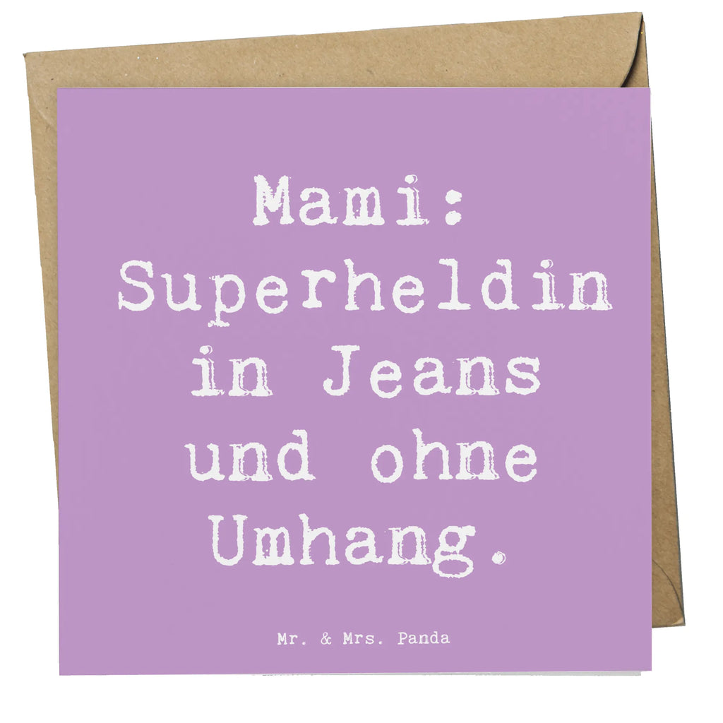 Deluxe Karte Spruch Mami Superheldin Einladungskarte, Hochzeitskarte, Geburtstagskarte, Grußkarte, Karte, Hochwertige Grußkarte, Klappkarte, Glückwunschkarte, Hochwertige Klappkarte, Familie, Vatertag, Muttertag, Bruder, Schwester, Mama, Papa, Oma, Opa