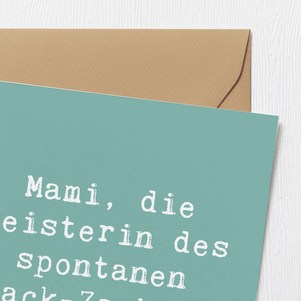 Deluxe Karte Spruch Mami Snack-Zauber Klappkarte, Karte, Hochwertige Klappkarte, Geburtstagskarte, Hochwertige Grußkarte, Glückwunschkarte, Grußkarte, Hochzeitskarte, Einladungskarte, Familie, Vatertag, Muttertag, Bruder, Schwester, Mama, Papa, Oma, Opa