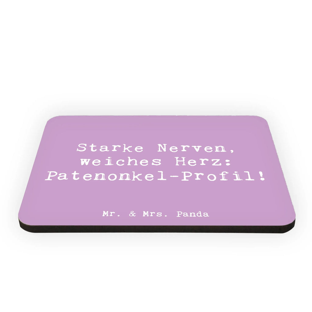 Magnet Saying Starke Nerven, weiches Herz: Patenonkel-Profil! Kühlschrankmagnet, Pinnwandmagnet, Souvenir Magnet, Motivmagnete, Dekomagnet, Whiteboard Magnet, Notiz Magnet, Kühlschrank Dekoration, Familie, Vatertag, Muttertag, Bruder, Schwester, Mama, Papa, Oma, Opa