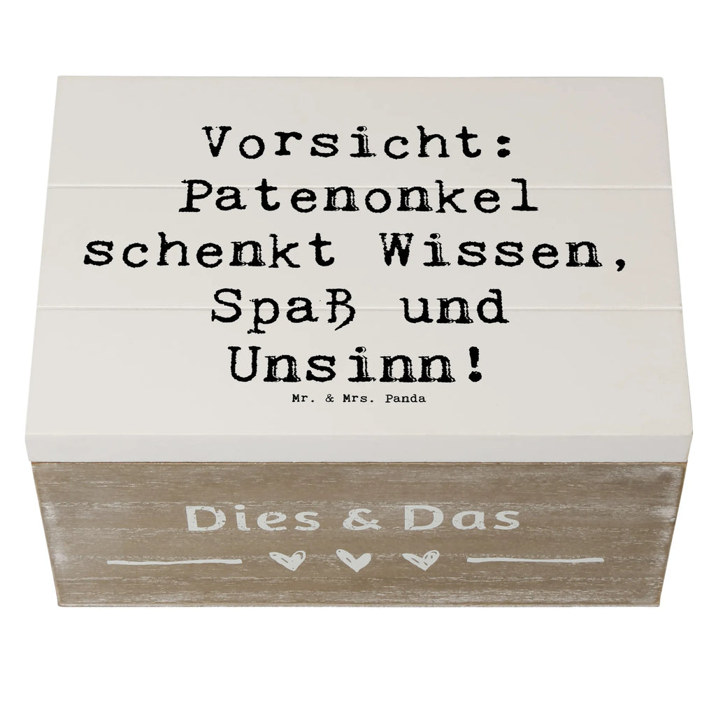 Holzkiste Spruch Patenonkel Wissen Spaß XXL, Erinnerungskiste, Holzkiste, Geschenkbox, Erinnerungsbox, Kiste, Schatulle, Aufbewahrungsbox, Schatzkiste, Geschenkdose, Truhe, Dekokiste, Familie, Vatertag, Muttertag, Bruder, Schwester, Mama, Papa, Oma, Opa