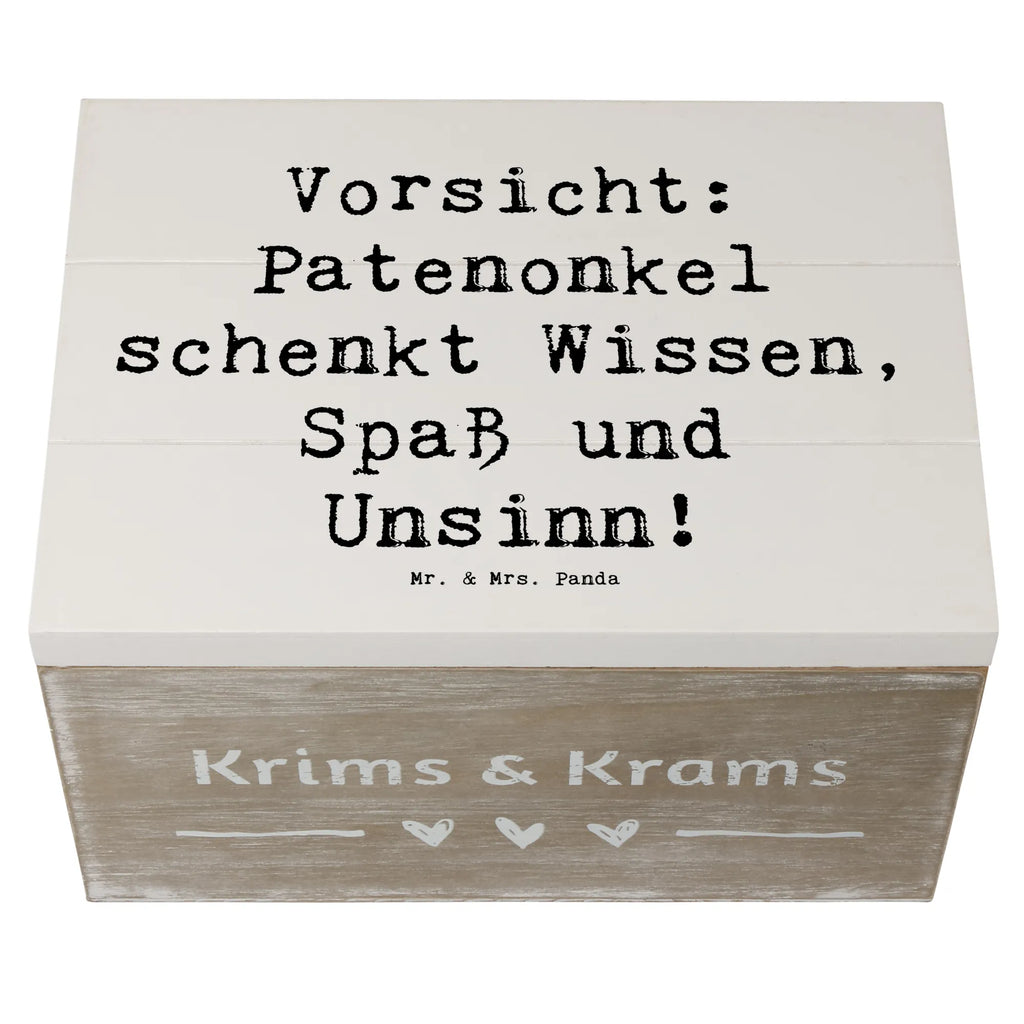 Holzkiste Spruch Patenonkel Wissen Spaß XXL, Erinnerungskiste, Holzkiste, Geschenkbox, Erinnerungsbox, Kiste, Schatulle, Aufbewahrungsbox, Schatzkiste, Geschenkdose, Truhe, Dekokiste, Familie, Vatertag, Muttertag, Bruder, Schwester, Mama, Papa, Oma, Opa