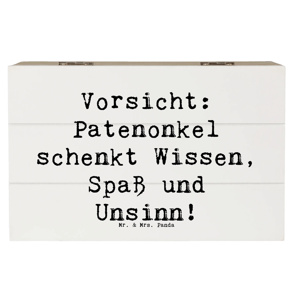 Holzkiste Spruch Patenonkel Wissen Spaß XXL, Erinnerungskiste, Holzkiste, Geschenkbox, Erinnerungsbox, Kiste, Schatulle, Aufbewahrungsbox, Schatzkiste, Geschenkdose, Truhe, Dekokiste, Familie, Vatertag, Muttertag, Bruder, Schwester, Mama, Papa, Oma, Opa