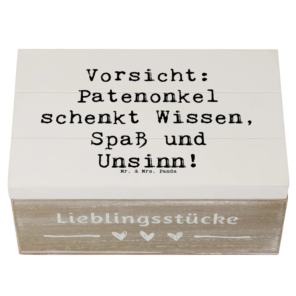 Holzkiste Spruch Patenonkel Wissen Spaß XXL, Erinnerungskiste, Holzkiste, Geschenkbox, Erinnerungsbox, Kiste, Schatulle, Aufbewahrungsbox, Schatzkiste, Geschenkdose, Truhe, Dekokiste, Familie, Vatertag, Muttertag, Bruder, Schwester, Mama, Papa, Oma, Opa
