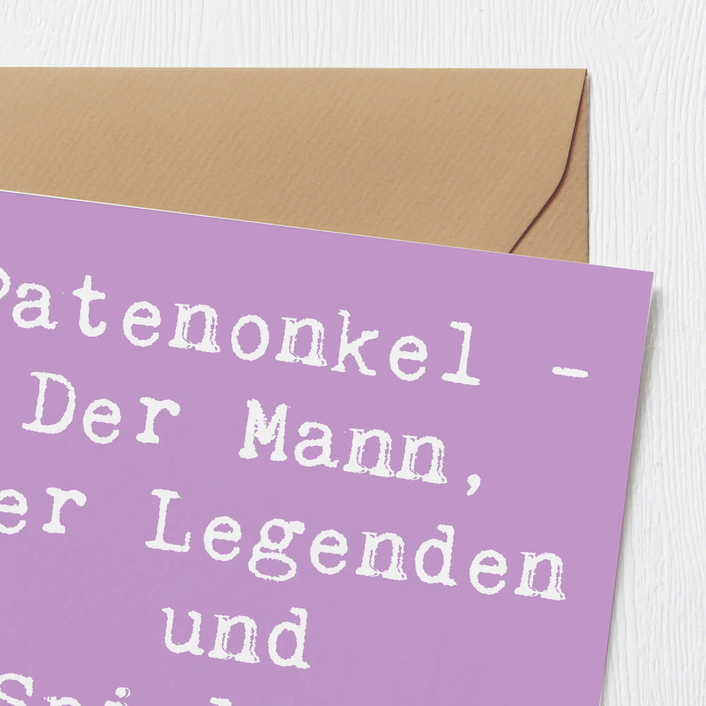 Deluxe Karte Spruch Patenonkel Geschenk Hochwertige Klappkarte, Glückwunschkarte, Klappkarte, Grußkarte, Karte, Einladungskarte, Geburtstagskarte, Hochwertige Grußkarte, Hochzeitskarte, Familie, Vatertag, Muttertag, Bruder, Schwester, Mama, Papa, Oma, Opa