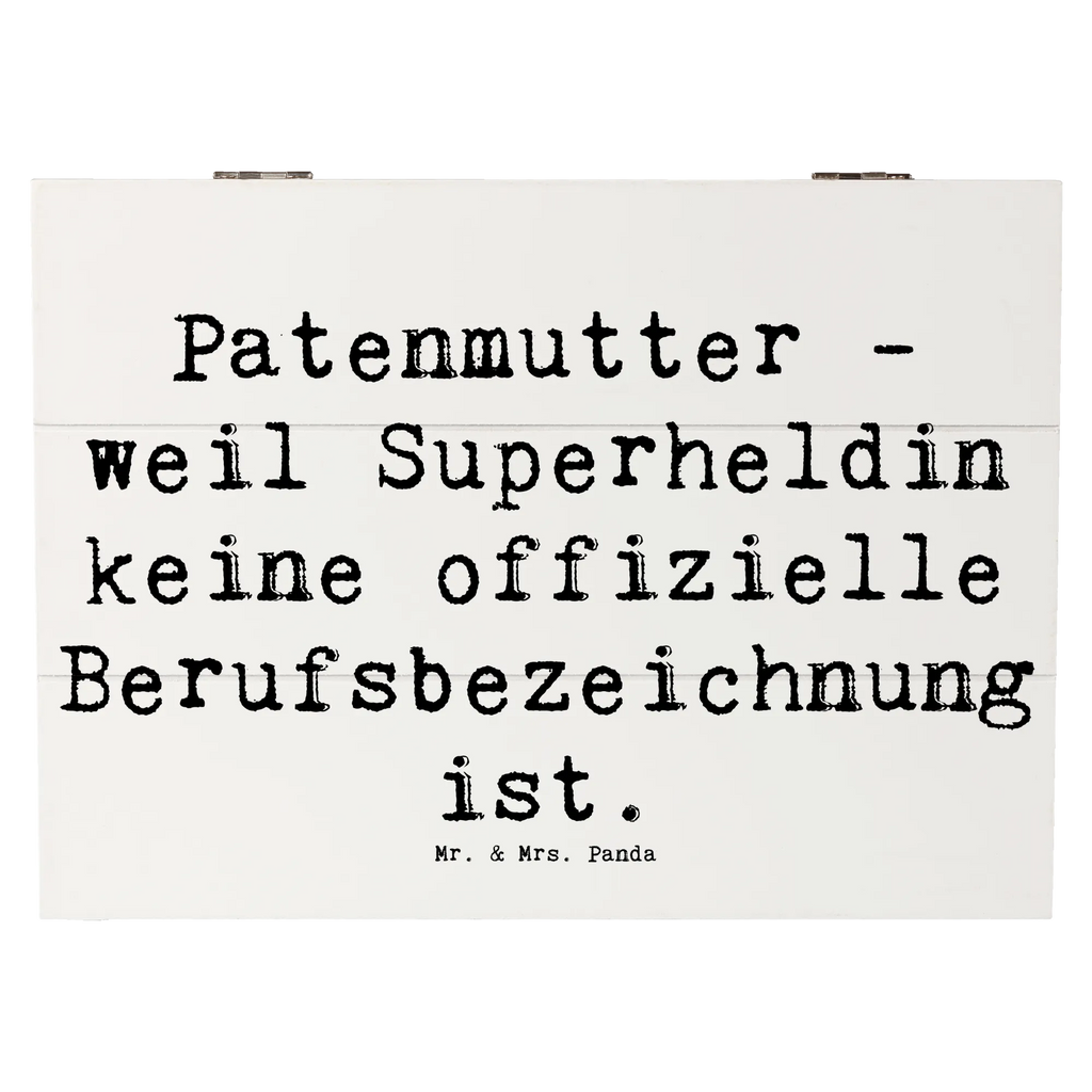 Holzkiste Spruch Patenmutter Superheldin Erinnerungskiste, Schatulle, Geschenkbox, Aufbewahrungsbox, Erinnerungsbox, Dekokiste, XXL, Truhe, Holzkiste, Kiste, Schatzkiste, Geschenkdose, Familie, Vatertag, Muttertag, Bruder, Schwester, Mama, Papa, Oma, Opa