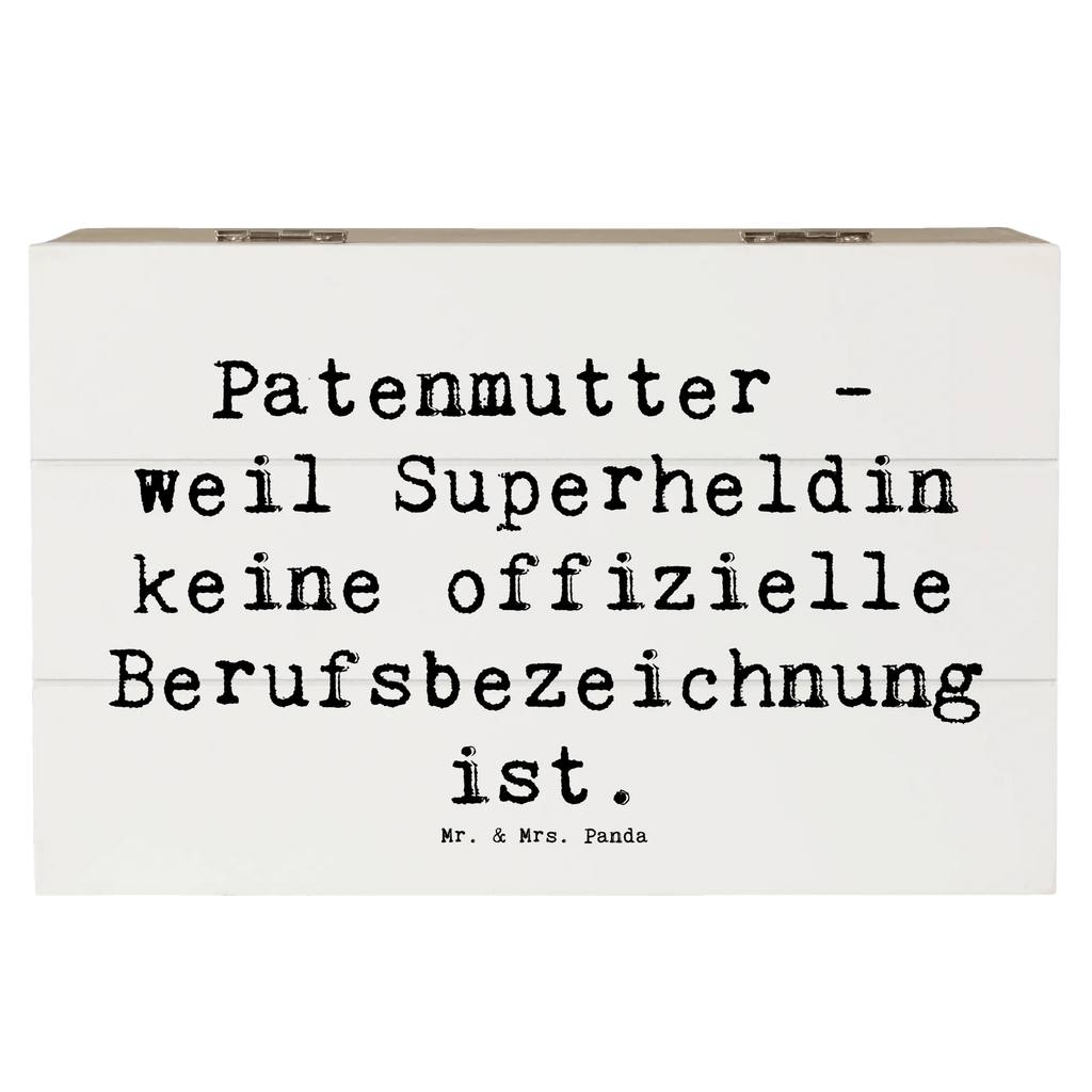 Holzkiste Spruch Patenmutter Superheldin Erinnerungskiste, Schatulle, Geschenkbox, Aufbewahrungsbox, Erinnerungsbox, Dekokiste, XXL, Truhe, Holzkiste, Kiste, Schatzkiste, Geschenkdose, Familie, Vatertag, Muttertag, Bruder, Schwester, Mama, Papa, Oma, Opa