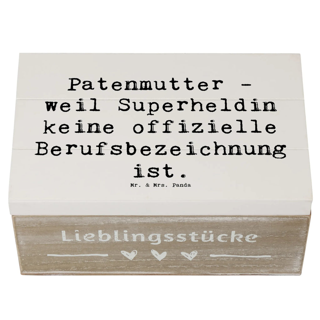 Holzkiste Spruch Patenmutter Superheldin Erinnerungskiste, Schatulle, Geschenkbox, Aufbewahrungsbox, Erinnerungsbox, Dekokiste, XXL, Truhe, Holzkiste, Kiste, Schatzkiste, Geschenkdose, Familie, Vatertag, Muttertag, Bruder, Schwester, Mama, Papa, Oma, Opa
