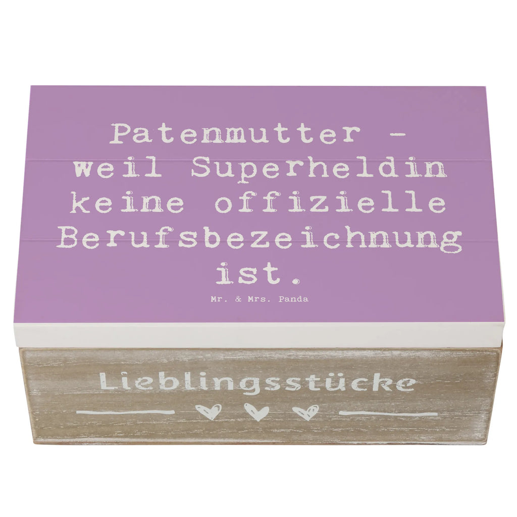 Holzkiste Spruch Patenmutter Superheldin Erinnerungskiste, Schatulle, Geschenkbox, Aufbewahrungsbox, Erinnerungsbox, Dekokiste, XXL, Truhe, Holzkiste, Kiste, Schatzkiste, Geschenkdose, Familie, Vatertag, Muttertag, Bruder, Schwester, Mama, Papa, Oma, Opa