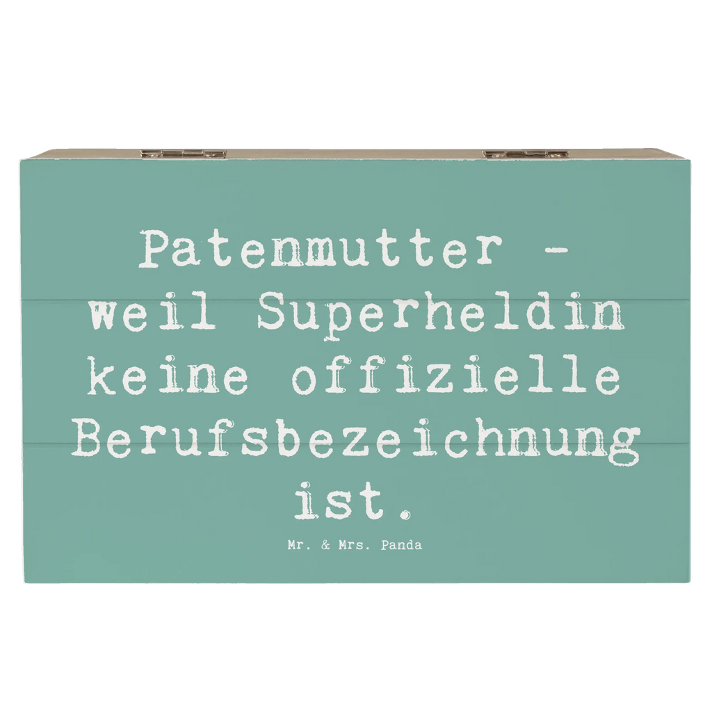 Holzkiste Spruch Patenmutter Superheldin Erinnerungskiste, Schatulle, Geschenkbox, Aufbewahrungsbox, Erinnerungsbox, Dekokiste, XXL, Truhe, Holzkiste, Kiste, Schatzkiste, Geschenkdose, Familie, Vatertag, Muttertag, Bruder, Schwester, Mama, Papa, Oma, Opa