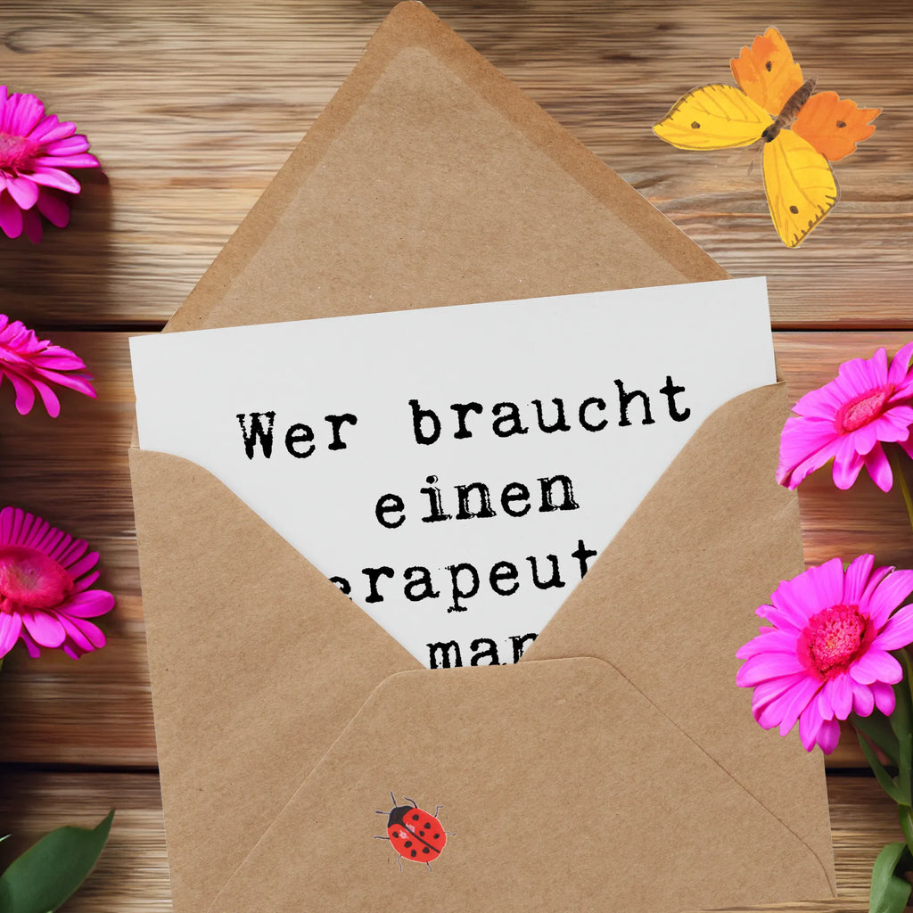 Deluxe Card Saying Wer braucht einen Therapeuten, wenn man eine Patenmutter hat? Hochzeitskarte, Klappkarte, Hochwertige Grußkarte, Glückwunschkarte, Karte, Hochwertige Klappkarte, Einladungskarte, Geburtstagskarte, Grußkarte, Familie, Vatertag, Muttertag, Bruder, Schwester, Mama, Papa, Oma, Opa