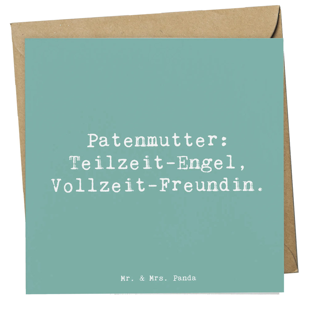 Deluxe Card Saying Patenmutter: Teilzeit-Engel, Vollzeit-Freundin. Geburtstagskarte, Klappkarte, Glückwunschkarte, Hochwertige Klappkarte, Hochwertige Grußkarte, Einladungskarte, Hochzeitskarte, Karte, Grußkarte, Familie, Vatertag, Muttertag, Bruder, Schwester, Mama, Papa, Oma, Opa