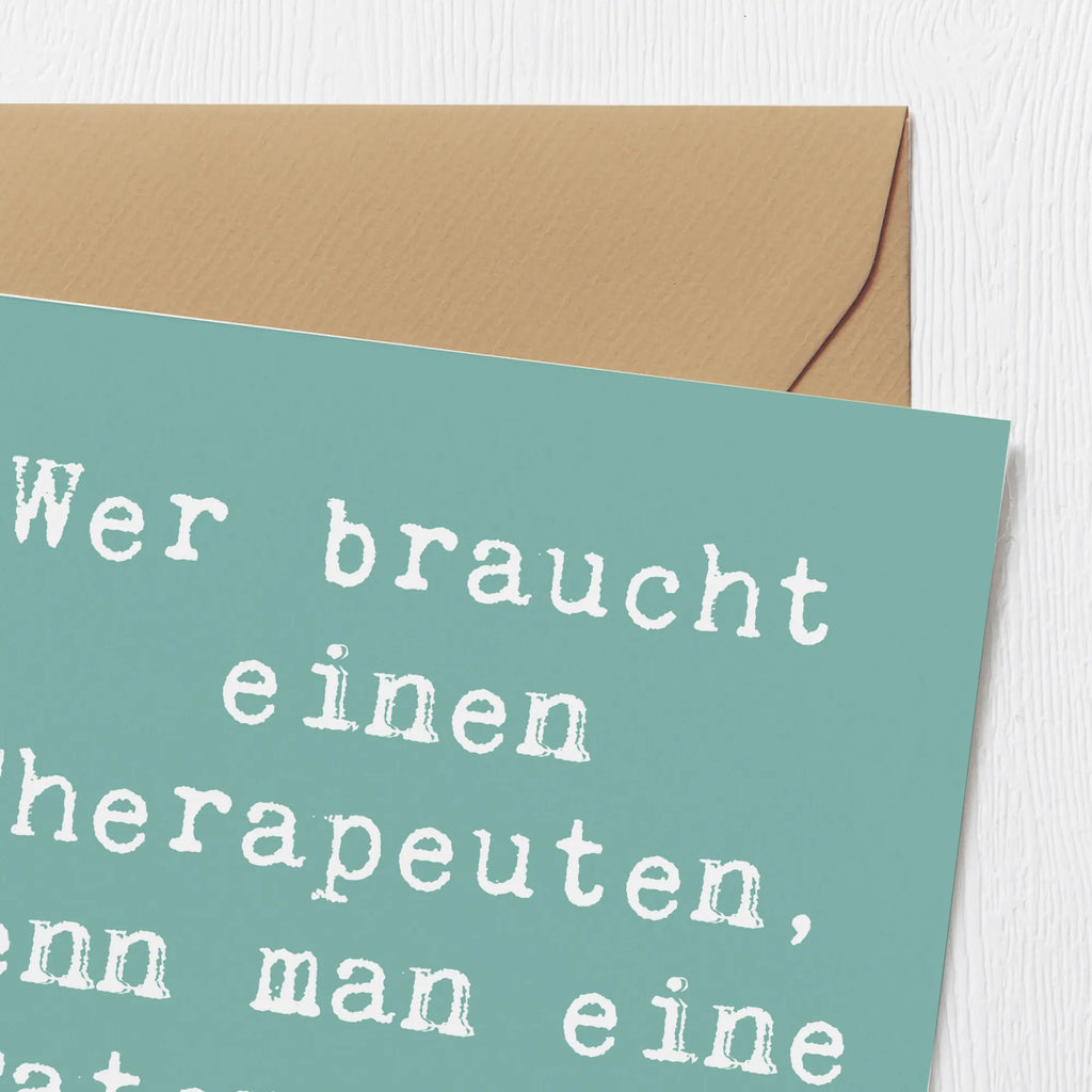 Deluxe Card Saying Wer braucht einen Therapeuten, wenn man eine Patenmutter hat? Hochzeitskarte, Klappkarte, Hochwertige Grußkarte, Glückwunschkarte, Karte, Hochwertige Klappkarte, Einladungskarte, Geburtstagskarte, Grußkarte, Familie, Vatertag, Muttertag, Bruder, Schwester, Mama, Papa, Oma, Opa