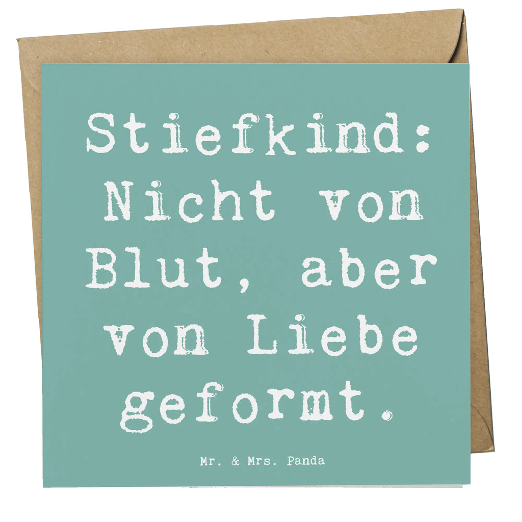Deluxe Card Saying Stiefkind: Nicht von Blut, aber von Liebe geformt. Einladungskarte, Karte, Glückwunschkarte, Hochwertige Grußkarte, Klappkarte, Grußkarte, Hochzeitskarte, Hochwertige Klappkarte, Geburtstagskarte, Familie, Vatertag, Muttertag, Bruder, Schwester, Mama, Papa, Oma, Opa