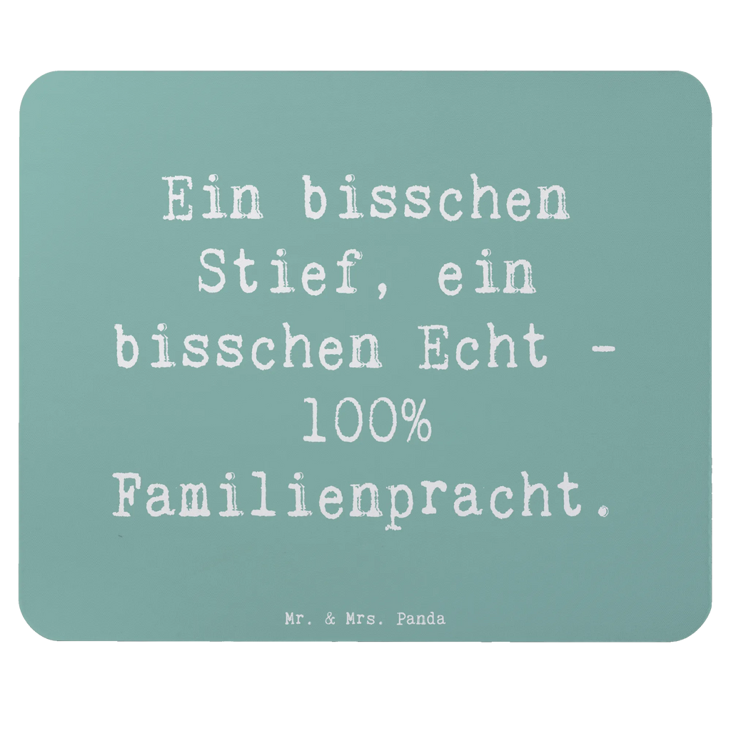 Mouse mat Saying Ein bisschen Stief, ein bisschen Echt - 100% Familienpracht. Mousepad, Computer zubehör, Büroausstattung, PC Zubehör, Arbeitszimmer, Mauspad, Einzigartiges Mauspad, Designer Mauspad, Mausunterlage, Mauspad Büro, Familie, Vatertag, Muttertag, Bruder, Schwester, Mama, Papa, Oma, Opa