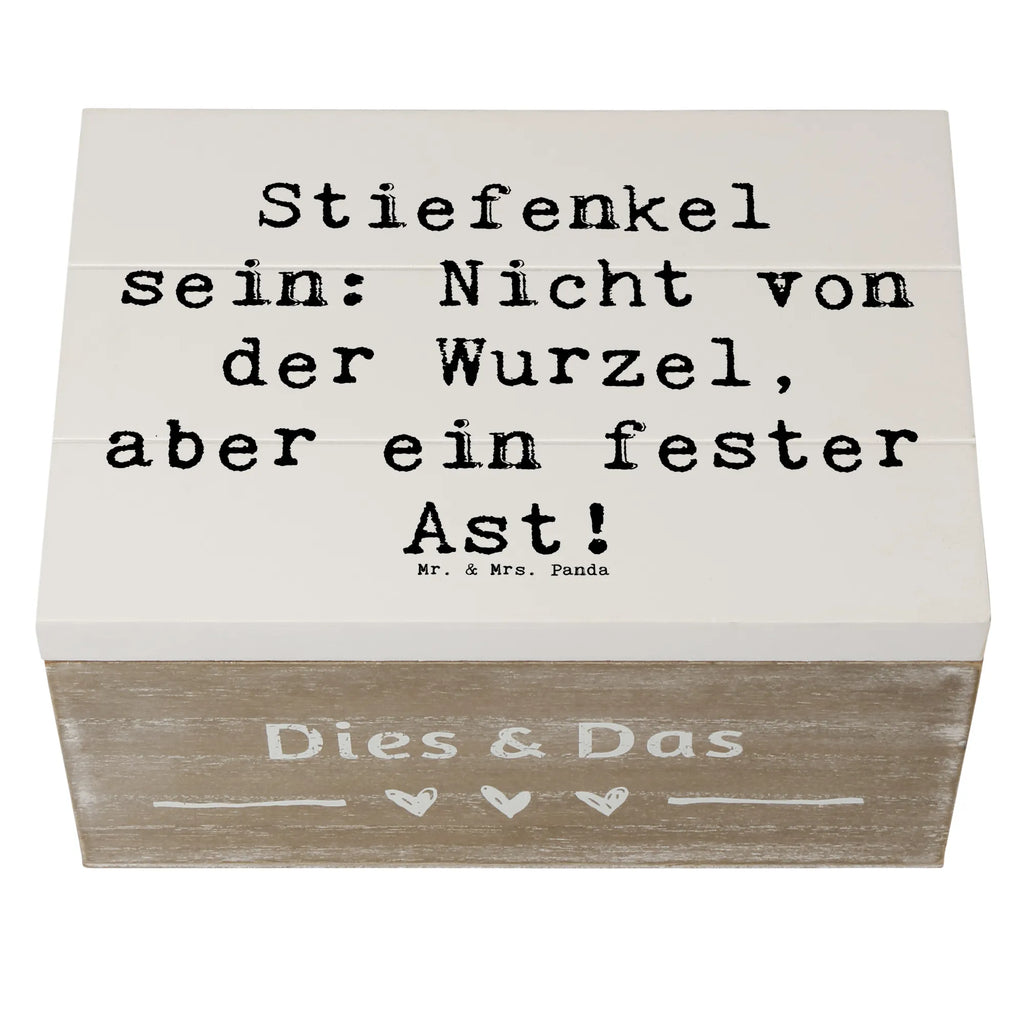 Wooden chest Saying Stiefenkel sein: Nicht von der Wurzel, aber ein fester Ast! Holzkiste, XXL, Geschenkdose, Schatulle, Aufbewahrungsbox, Erinnerungsbox, Erinnerungskiste, Dekokiste, Schatzkiste, Geschenkbox, Kiste, Truhe, Familie, Vatertag, Muttertag, Bruder, Schwester, Mama, Papa, Oma, Opa