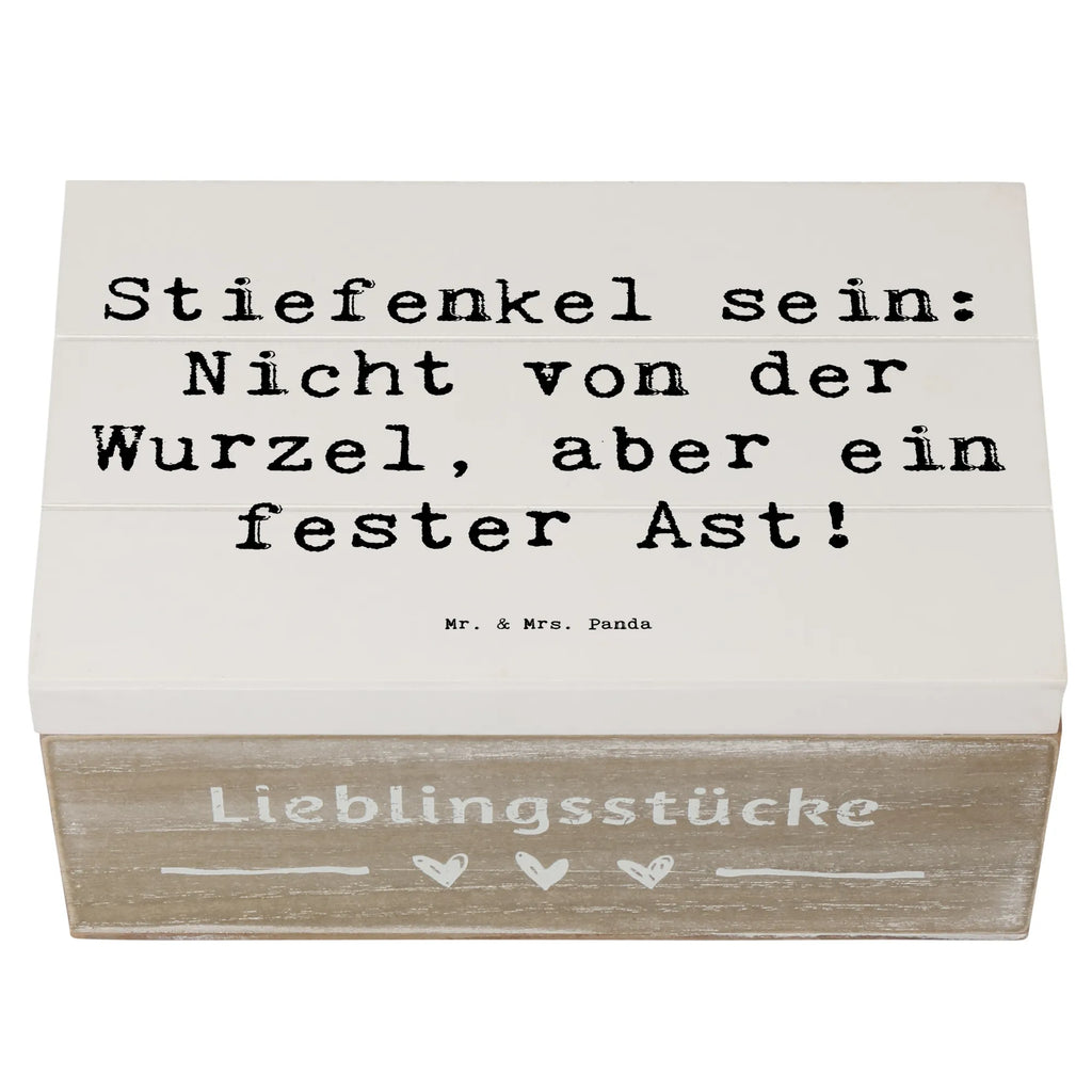 Wooden chest Saying Stiefenkel sein: Nicht von der Wurzel, aber ein fester Ast! Holzkiste, XXL, Geschenkdose, Schatulle, Aufbewahrungsbox, Erinnerungsbox, Erinnerungskiste, Dekokiste, Schatzkiste, Geschenkbox, Kiste, Truhe, Familie, Vatertag, Muttertag, Bruder, Schwester, Mama, Papa, Oma, Opa