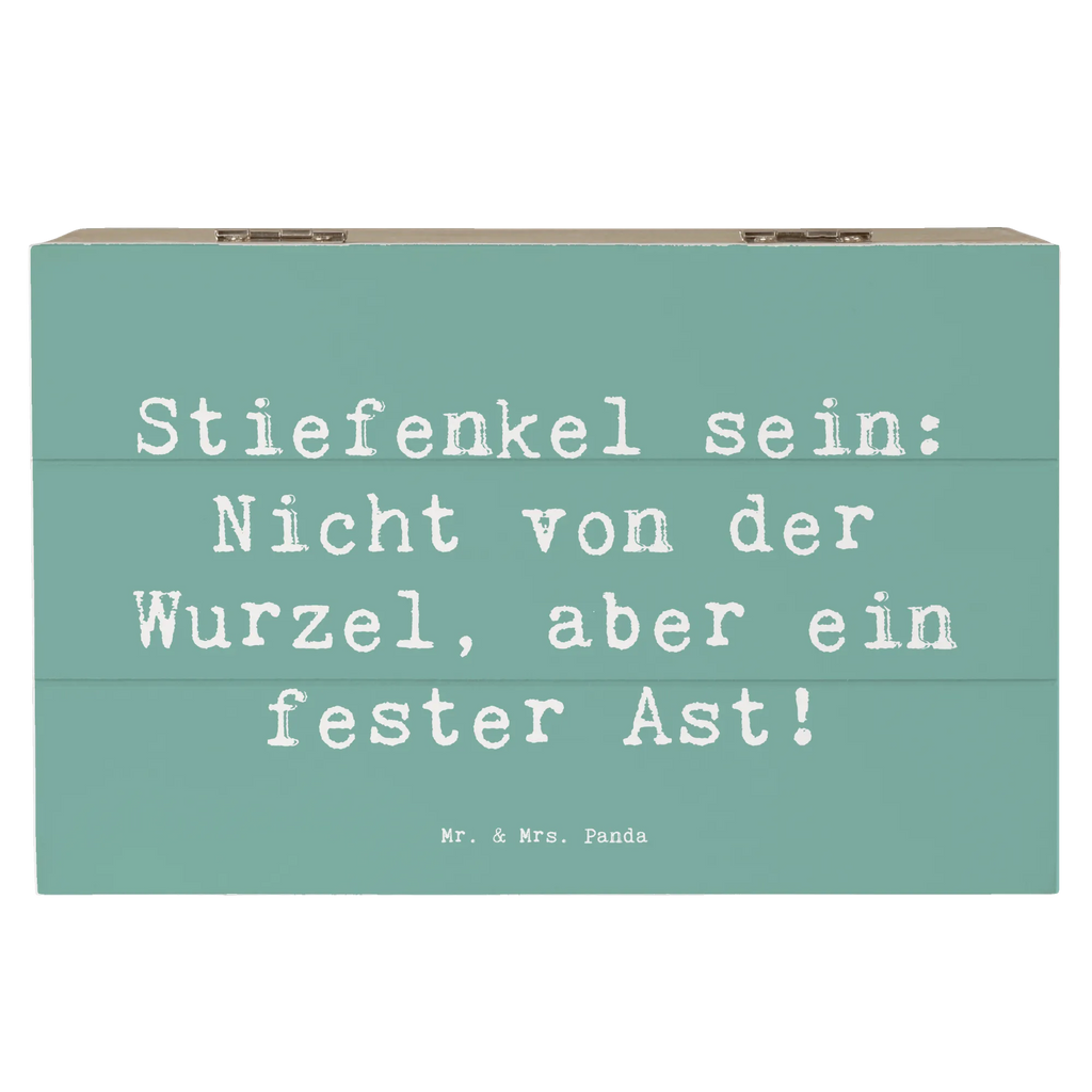 Wooden chest Saying Stiefenkel sein: Nicht von der Wurzel, aber ein fester Ast! Holzkiste, XXL, Geschenkdose, Schatulle, Aufbewahrungsbox, Erinnerungsbox, Erinnerungskiste, Dekokiste, Schatzkiste, Geschenkbox, Kiste, Truhe, Familie, Vatertag, Muttertag, Bruder, Schwester, Mama, Papa, Oma, Opa