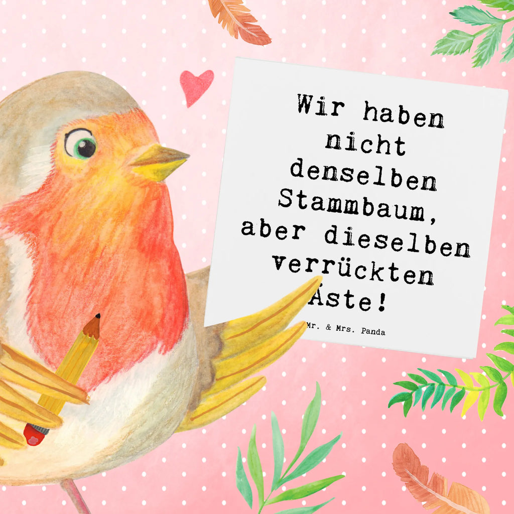Deluxe Card Saying Wir haben nicht denselben Stammbaum, aber dieselben verrückten Äste! Karte, Hochzeitskarte, Geburtstagskarte, Einladungskarte, Grußkarte, Hochwertige Grußkarte, Hochwertige Klappkarte, Klappkarte, Glückwunschkarte, Familie, Vatertag, Muttertag, Bruder, Schwester, Mama, Papa, Oma, Opa