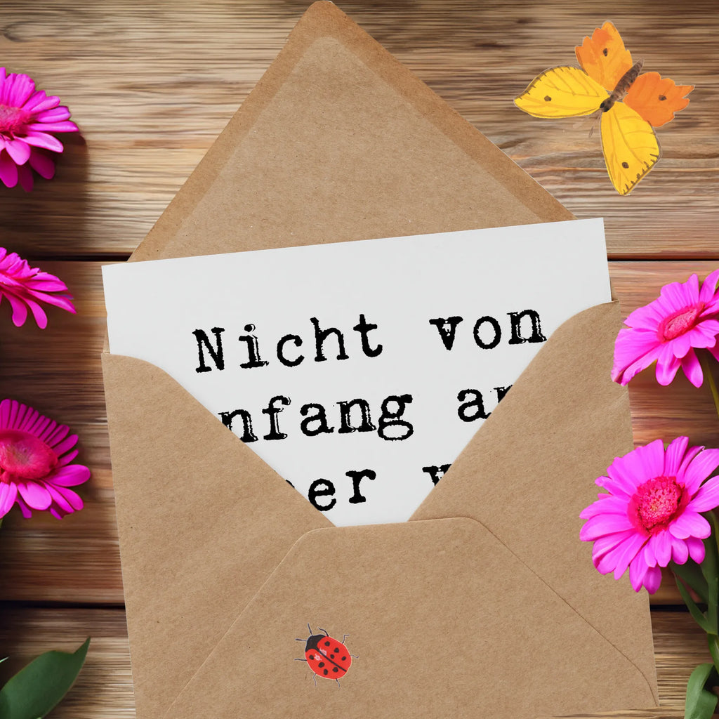 Deluxe Card Saying Nicht von Anfang an, aber von Herzen dabei! Geburtstagskarte, Einladungskarte, Grußkarte, Glückwunschkarte, Klappkarte, Karte, Hochwertige Klappkarte, Hochwertige Grußkarte, Hochzeitskarte, Familie, Vatertag, Muttertag, Bruder, Schwester, Mama, Papa, Oma, Opa