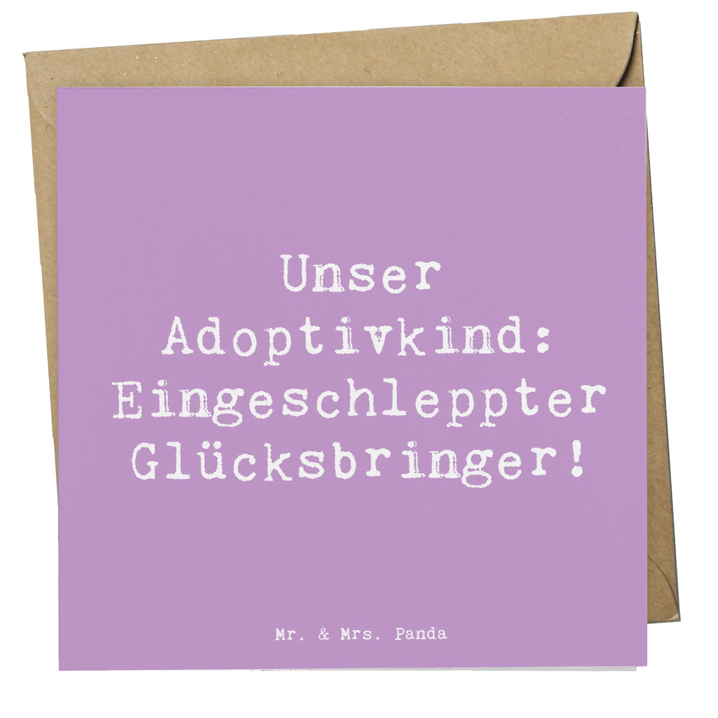 Deluxe Card Saying Unser Adoptivkind: Eingeschleppter Glücksbringer! Geburtstagskarte, Grußkarte, Hochzeitskarte, Karte, Einladungskarte, Hochwertige Grußkarte, Klappkarte, Glückwunschkarte, Hochwertige Klappkarte, Familie, Vatertag, Muttertag, Bruder, Schwester, Mama, Papa, Oma, Opa