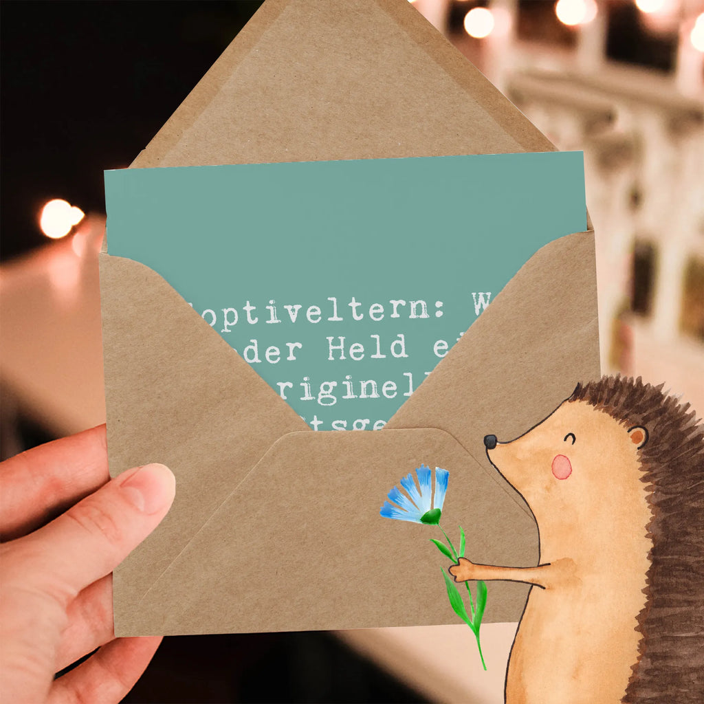 Deluxe Card Saying Adoptiveltern: Weil jeder Held eine originelle Herkunftsgeschichte braucht. Hochwertige Grußkarte, Klappkarte, Geburtstagskarte, Hochzeitskarte, Einladungskarte, Karte, Glückwunschkarte, Hochwertige Klappkarte, Grußkarte, Familie, Vatertag, Muttertag, Bruder, Schwester, Mama, Papa, Oma, Opa