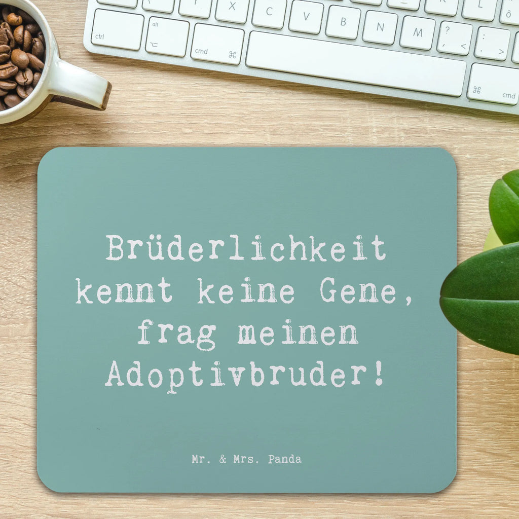 Mouse mat Saying Brüderlichkeit kennt keine Gene, frag meinen Adoptivbruder! Mousepad, Computer zubehör, Büroausstattung, PC Zubehör, Arbeitszimmer, Mauspad, Einzigartiges Mauspad, Designer Mauspad, Mausunterlage, Mauspad Büro, Familie, Vatertag, Muttertag, Bruder, Schwester, Mama, Papa, Oma, Opa