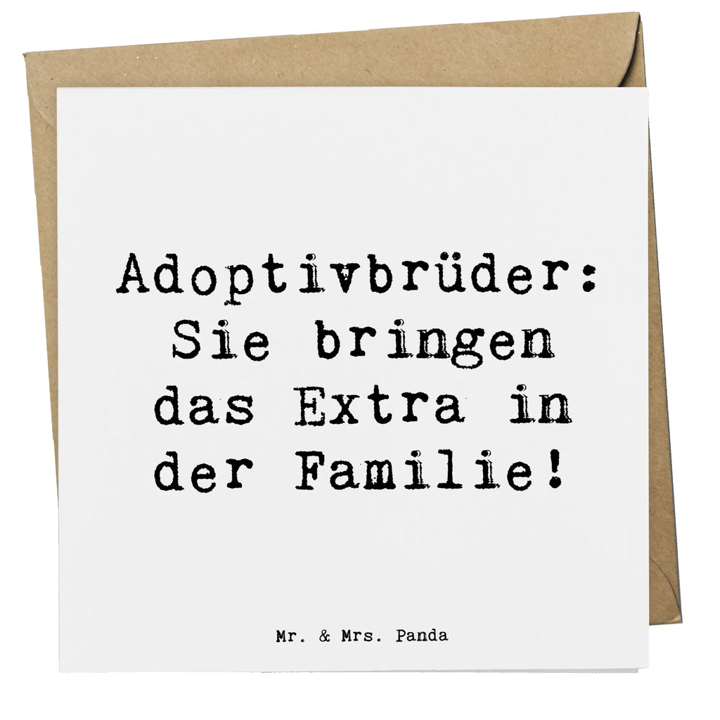Deluxe Card Saying Adoptivbrüder: Sie bringen das Extra in der Familie! Hochwertige Grußkarte, Geburtstagskarte, Glückwunschkarte, Einladungskarte, Hochzeitskarte, Karte, Hochwertige Klappkarte, Klappkarte, Grußkarte, Familie, Vatertag, Muttertag, Bruder, Schwester, Mama, Papa, Oma, Opa