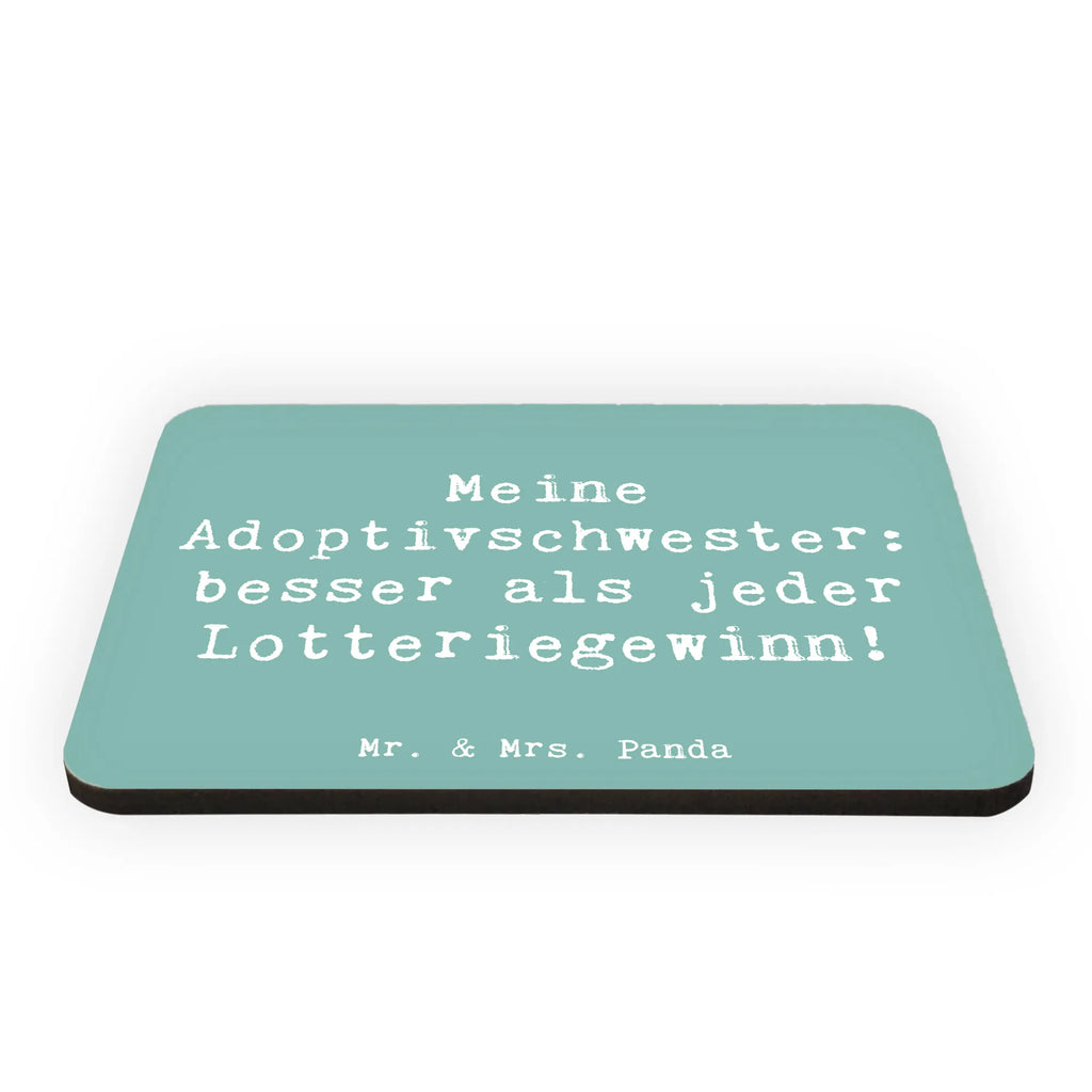 Magnet Saying Meine Adoptivschwester: besser als jeder Lotteriegewinn! Kühlschrankmagnet, Pinnwandmagnet, Souvenir Magnet, Motivmagnete, Dekomagnet, Whiteboard Magnet, Notiz Magnet, Kühlschrank Dekoration, Familie, Vatertag, Muttertag, Bruder, Schwester, Mama, Papa, Oma, Opa
