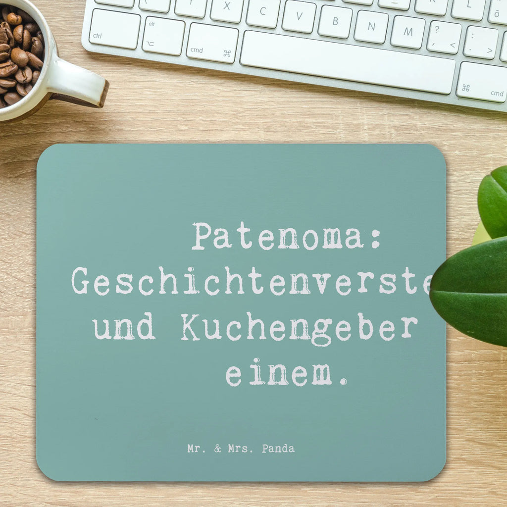Mouse mat Saying Patenoma: Geschichtenversteher und Kuchengeber in einem. Mousepad, Computer zubehör, Büroausstattung, PC Zubehör, Arbeitszimmer, Mauspad, Einzigartiges Mauspad, Designer Mauspad, Mausunterlage, Mauspad Büro, Familie, Vatertag, Muttertag, Bruder, Schwester, Mama, Papa, Oma, Opa